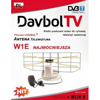 Najmocniejsza polska antena domowa DVB-T2 4K H.265 W1E 5m