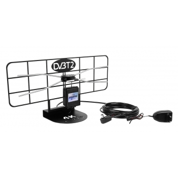 NAJMOCNIEJSZA ANTENA POKOJOWA DVB-T2 4K H.265 FORTIS 4K 5M KABLA