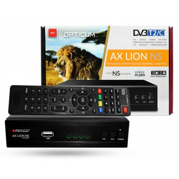 Tuner DVB-T2 DVB-C Opticum LION NS H.265 HEVC