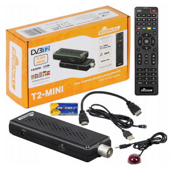 Tuner DVB-T2 HEVC dekoder TV T2-MINI USB 5V Signal