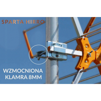 ANTENA KIERUNKOWA DVB-T2 SPARTA HIRRO MUX8 H.265