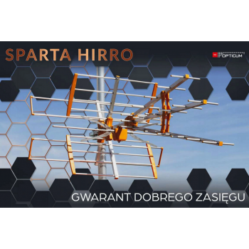 ANTENA KIERUNKOWA DVB-T2 SPARTA HIRRO MUX8 H.265