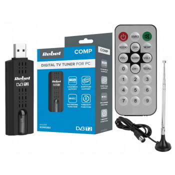 Tuner USB DVB-C DVB-T DVB-T2 do laptopa + antena