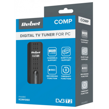 Tuner USB DVB-C DVB-T DVB-T2 do laptopa + antena